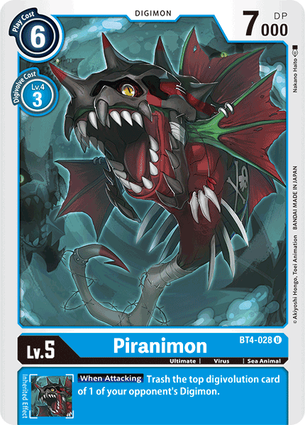 Piranimon [BT4-028] [Great Legend] (ONLINE ORDER ONLY)