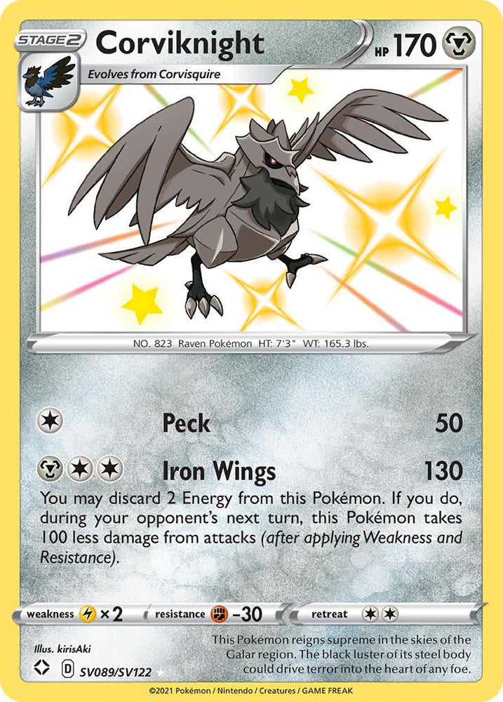 Corviknight (SV089/SV122) [Sword & Shield: Shining Fates] (Online Only)