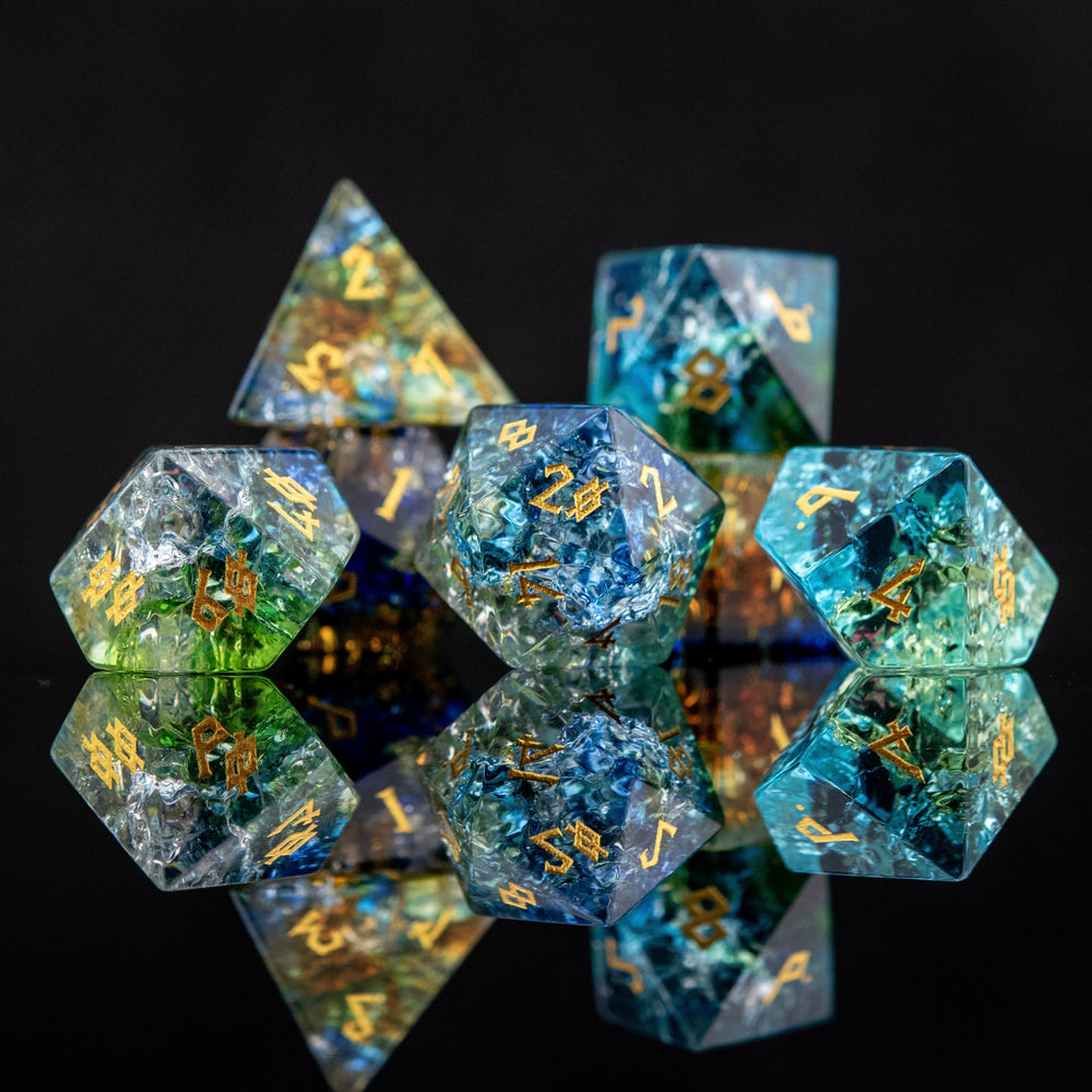 Mother Nature Shattered Glass Dice Set (ONLINE ORDER ONLY)