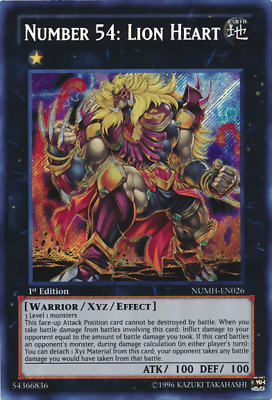 Number 54: Lion Heart [NUMH-EN026] Secret Rare (ONLINE ORDER ONLY)