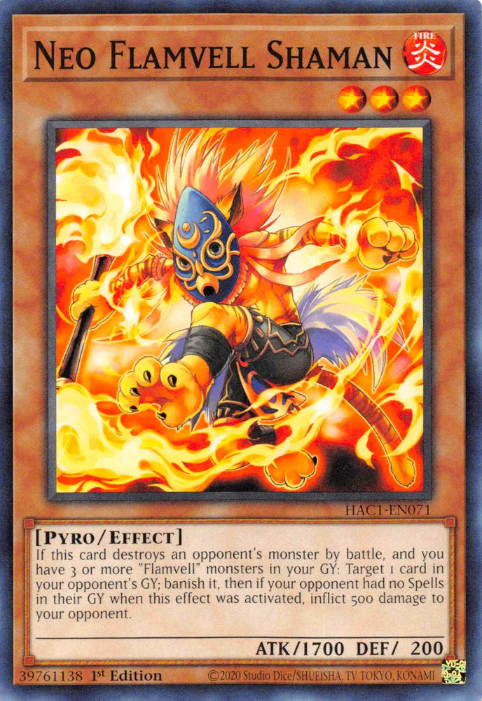 Neo Flamvell Shaman [HAC1-EN071] Common (ONLINE ORDER ONLY)