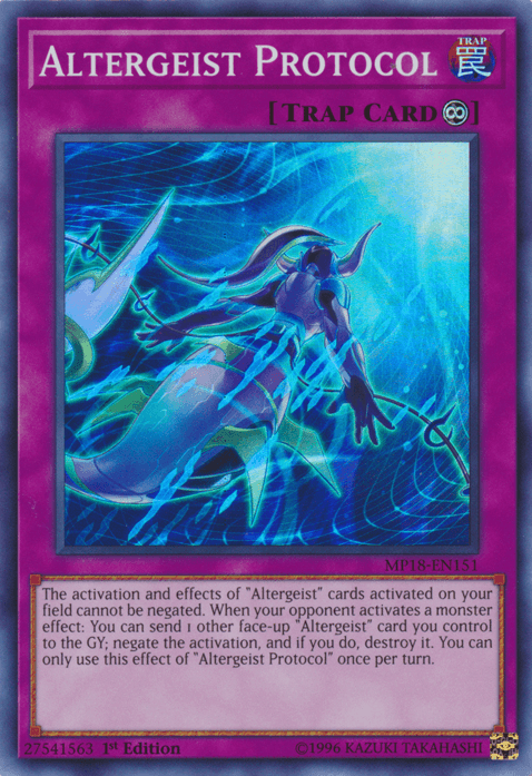 Altergeist Protocol [MP18-EN151] Super Rare (ONLINE ORDER ONLY)