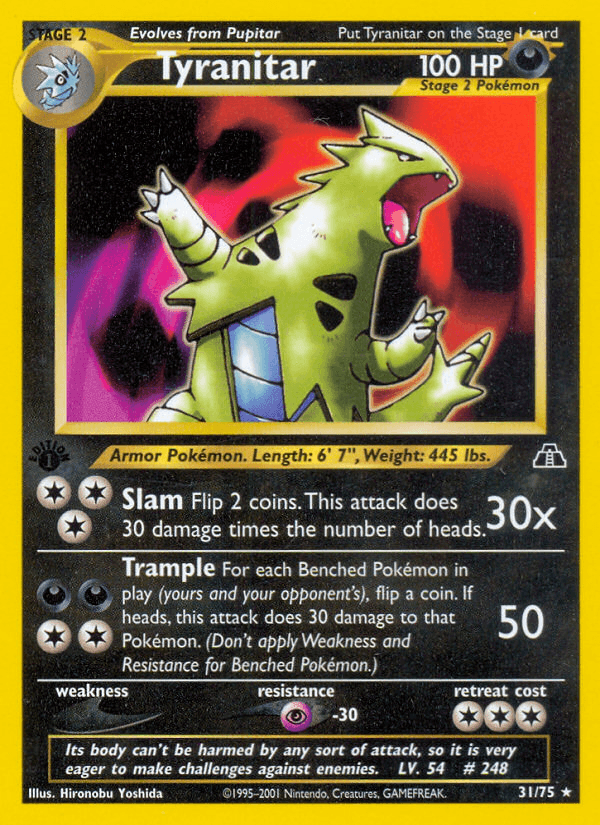 Tyranitar (31/75) [Neo Discovery 1st Edition] (Online Only)