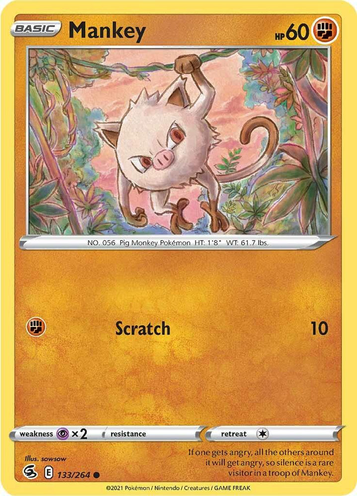 Mankey (133/264) [Sword & Shield: Fusion Strike] (Online Only)