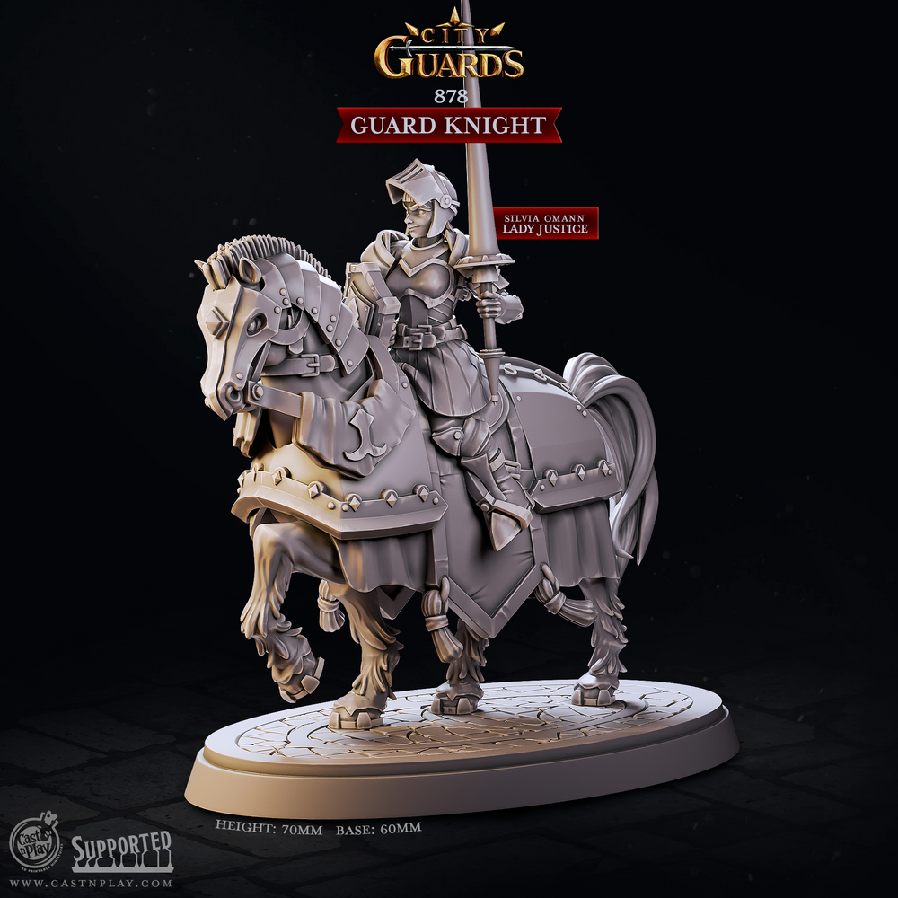 3D Printed Cast n Play Guard Knight City Guards Set 28mm 32mm D&D (Online Only)