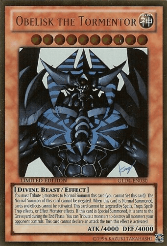 Obelisk the Tormentor [GLD4-EN030] Gold Rare (ONLINE ORDER ONLY)