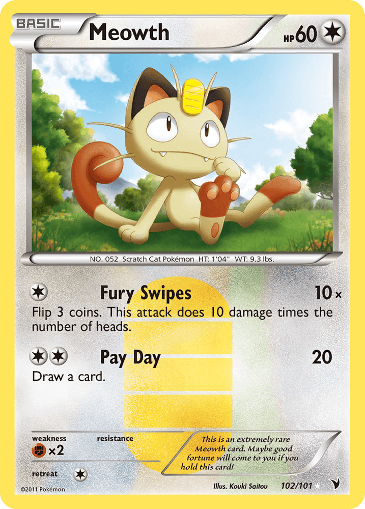 Meowth (102/101) [Black & White: Noble Victories] (Online Only)