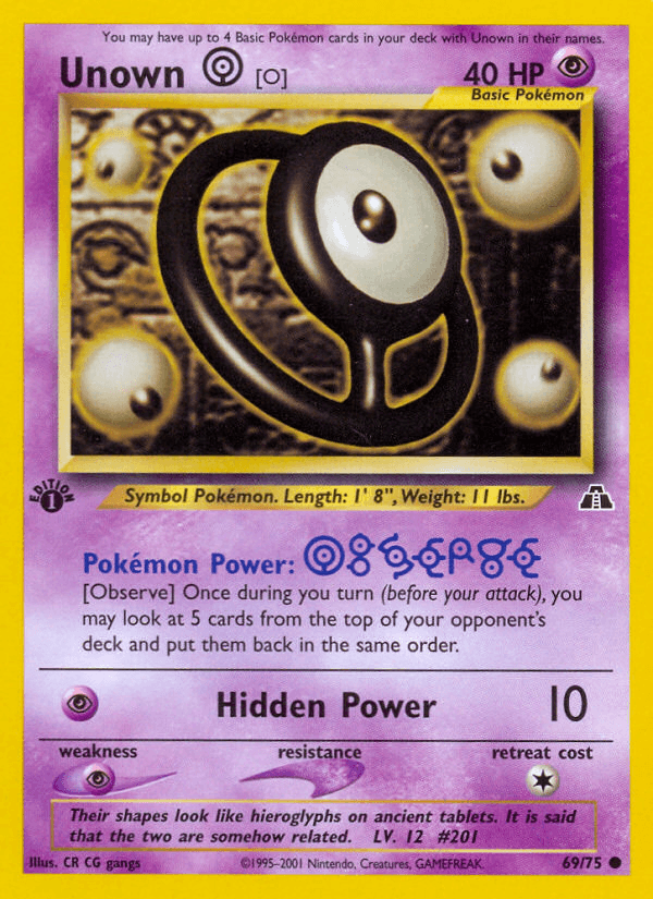 Unown [O] (69/75) [Neo Discovery 1st Edition] (Online Only)