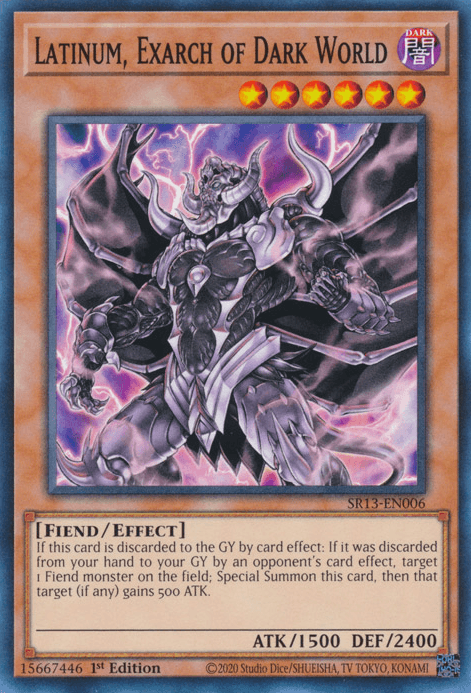 Latinum, Exarch of Dark World [SR13-EN006] Common (ONLINE ORDER ONLY)