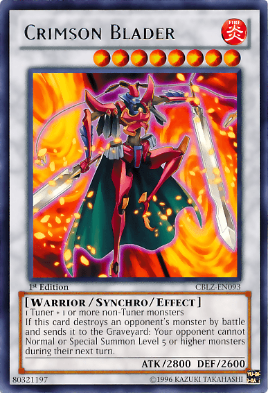 Crimson Blader [CBLZ-EN093] Rare (ONLINE ORDER ONLY)