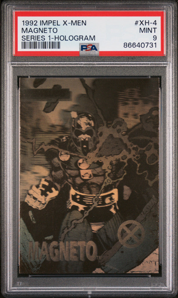 1992 IMPEL X-MEN SERIES 1-HOLOGRAM MAGNETO SERIES 1-HOLOGRAM #XH-4 - PSA 9 (Online Order Only)