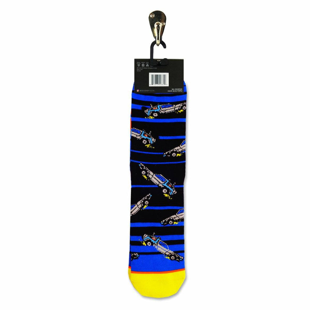 Back to the Future "88 MPH" Men's Crew Straight Down Knit Mix-Match Socks (Size 6-13) (ONLINE ORDER ONLY)