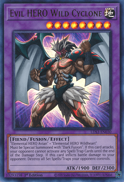 Evil HERO Wild Cyclone [LDS3-EN030] Ultra Rare (ONLINE ORDER ONLY)