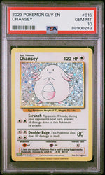 Graded 2023 PKM CLV EN Chansey #015 Classic Venusaur & Lugia Ex Deck Trading Card Game PSA 10 Gem Mint
