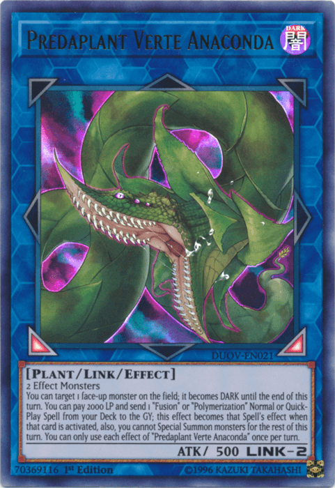 Predaplant Verte Anaconda [DUOV-EN021] Ultra Rare (ONLINE ORDER ONLY)