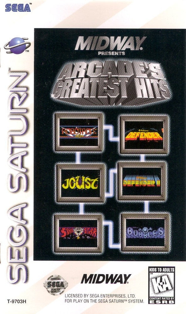 Williams Arcade's Greatest Hits (Sega Saturn) (ONLINE ORDER ONLY)