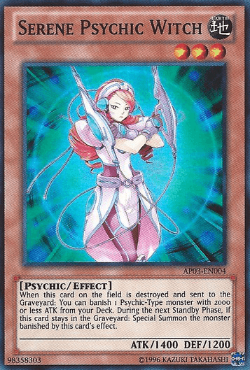 Serene Psychic Witch [AP03-EN004] Super Rare (ONLINE ORDER ONLY)