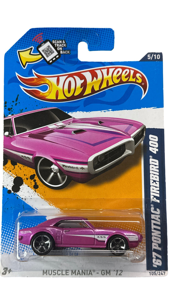 Hot Wheels '67 Pontiac Firebird 400 Pink Muscle Mania - GM 12 105/247 (Online Order Only)