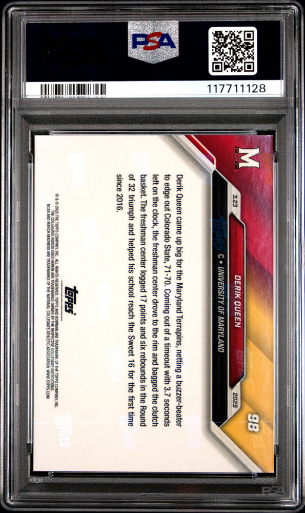Graded 2024 Topps Bowman U Now Derik Queen #98 Rookie RC Basketball Card PSA 9 Mint (ONLINE ORDER ONLY)