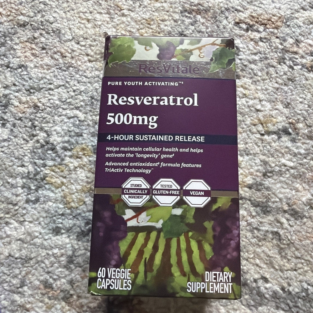 ResVitále Resveratrol 500 mg - Resveratrol Supplement for Men & Women - 60 Caps (ONLINE ORDER ONLY)
