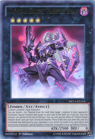 Crimson Knight Vampire Bram [MP14-EN164] Ultra Rare (ONLINE ORDER ONLY)
