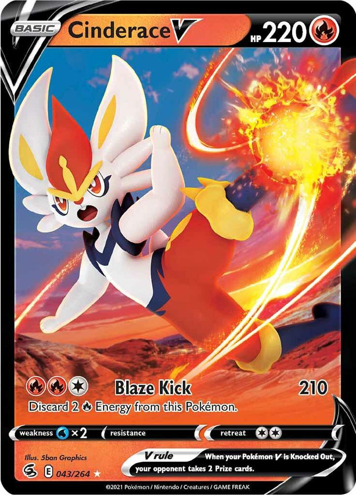 Cinderace V (043/264) [Sword & Shield: Fusion Strike] (Online Only)