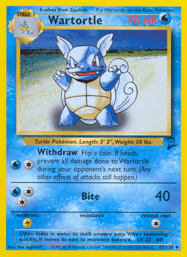 Wartortle (63/130) [Base Set 2] (Online Only)