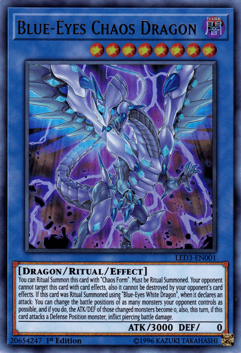 Blue-Eyes Chaos Dragon [LED3-EN001] Ultra Rare (ONLINE ORDER ONLY)