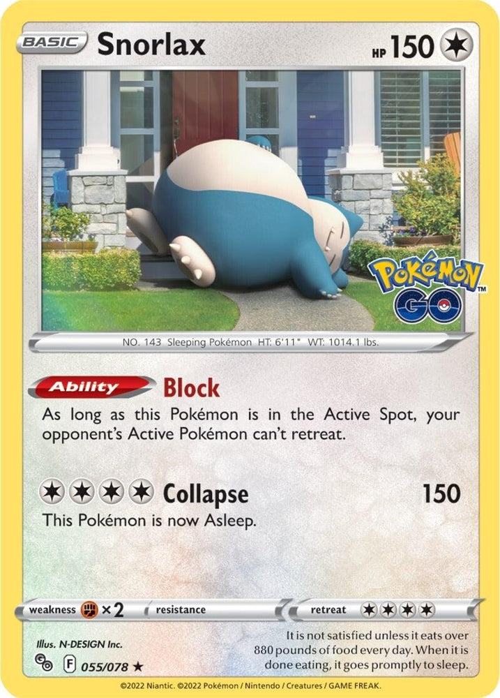 Snorlax (055/078) [Pokémon GO] (Online Only)