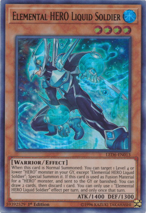 Elemental Hero Liquid Soldier [LED6-EN013] Ultra Rare (ONLINE ORDER ONLY)