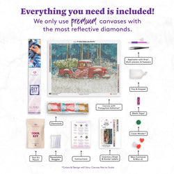 Diamond Art Club – Vintage Red Truck Diamond Painting (Square Drill, 29" x 22") (ONLINE ORDER ONLY)
