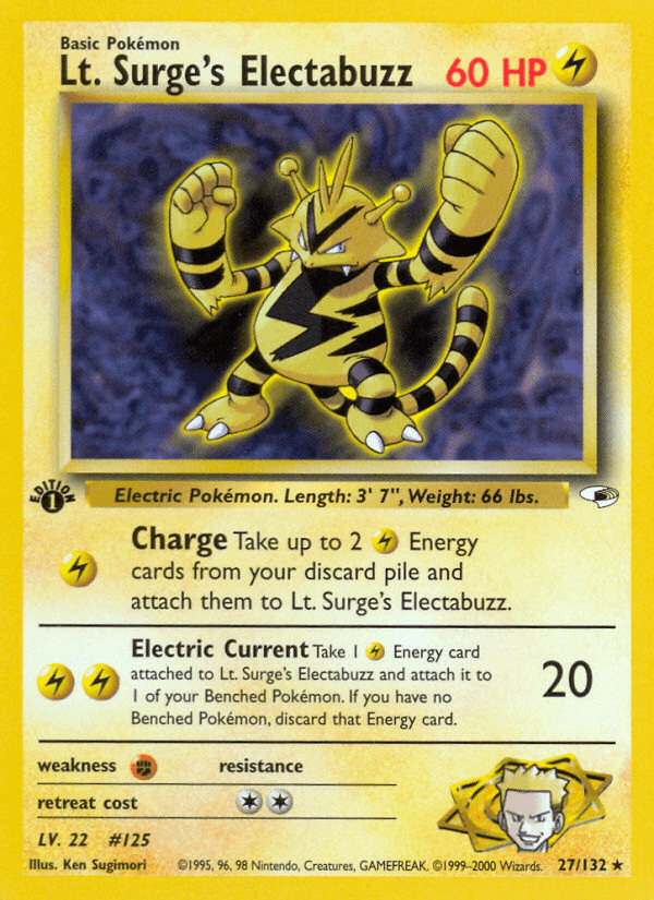 Lt. Surge's Electabuzz (27/132) [Gym Heroes 1st Edition] (Online Only)
