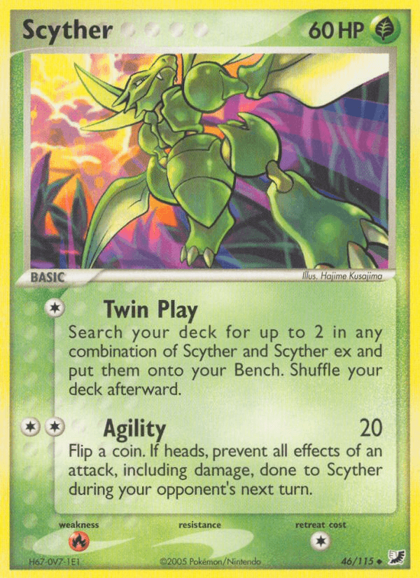 Scyther (46/115) [EX: Unseen Forces] (Online Only)