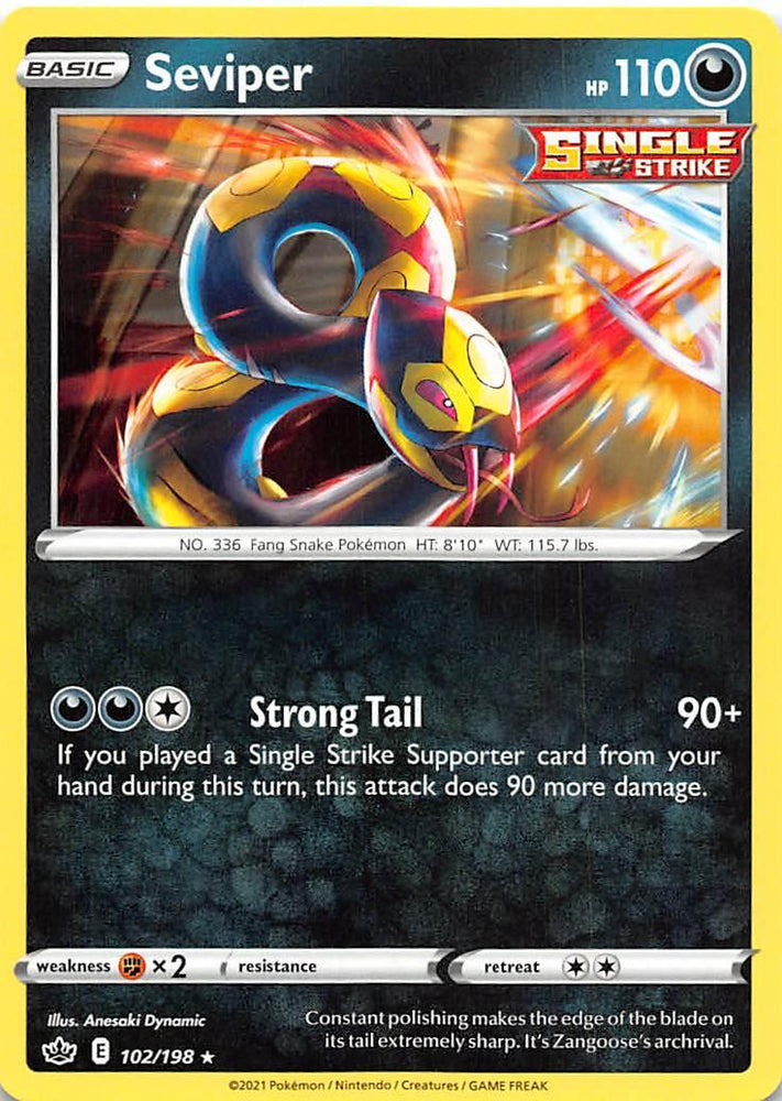 Seviper (102/198) [Sword & Shield: Chilling Reign] (Online Only)
