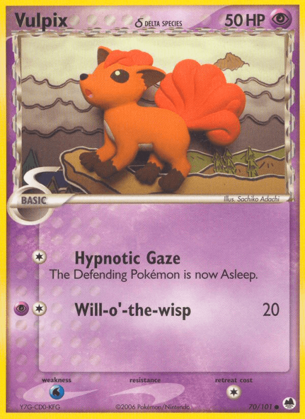 Vulpix (70/101) (Delta Species) [EX: Dragon Frontiers] (Online Only)