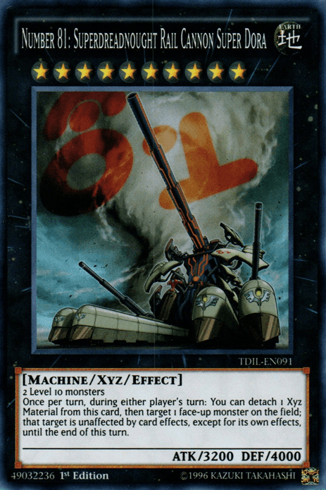 Number 81: Superdreadnought Rail Cannon Super Dora [TDIL-EN091] Super Rare (ONLINE ORDER ONLY)