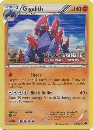 Gigalith (53/98) (Staff Prerelease Promo) [Black & White: Black Star Promos] (Online Only)