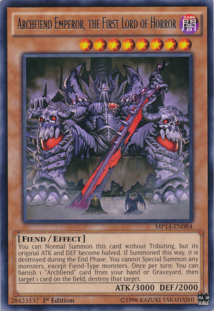 Archfiend Emperor, the First Lord of Horror [MP14-EN084] Rare (ONLINE ORDER ONLY)
