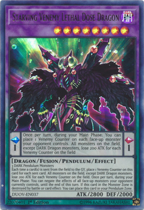 Starving Venemy Lethal Dose Dragon [DUOV-EN037] Ultra Rare (ONLINE ORDER ONLY)