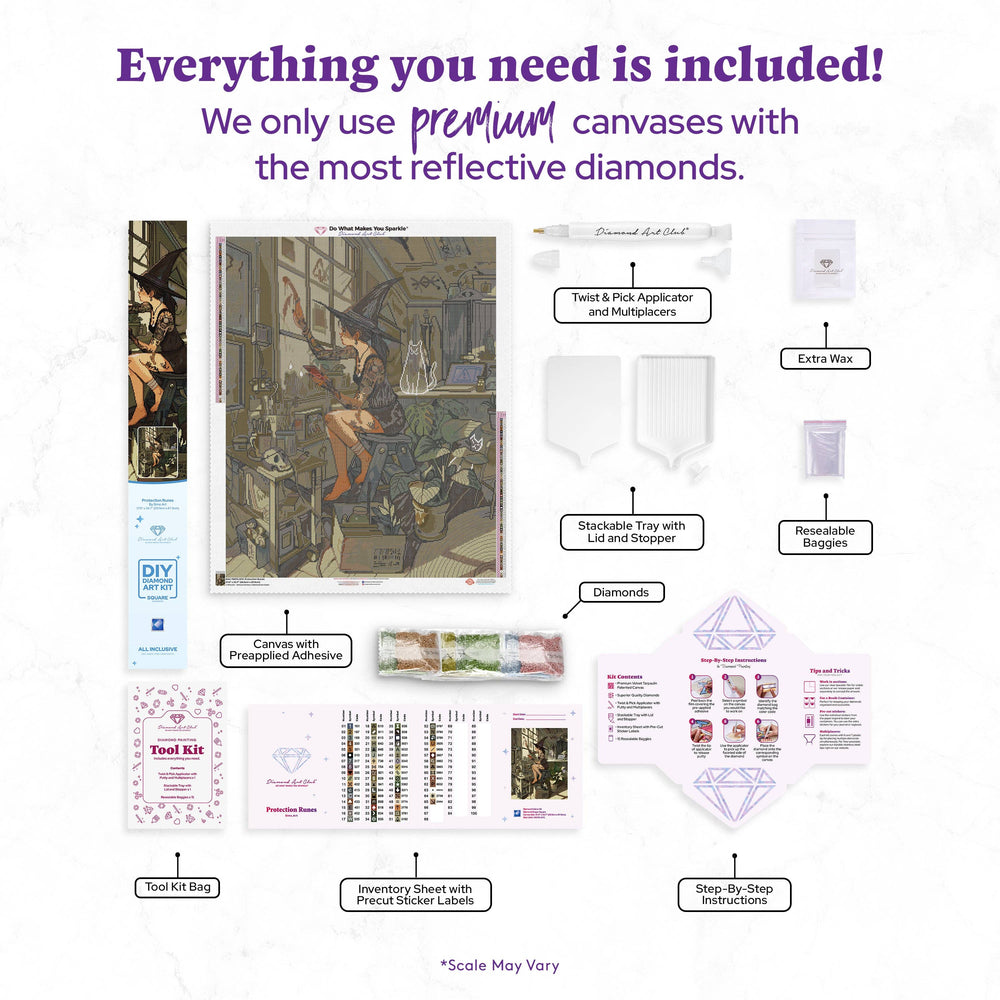 Diamond Art Club – Protection Runes Diamond Painting (Square Drill, 27.6" x 34.7") (ONLINE ORDER ONLY)