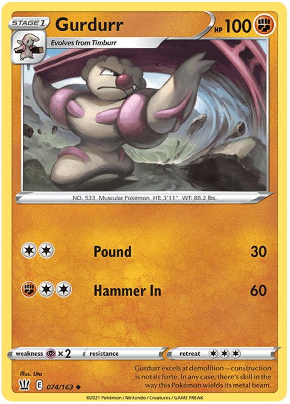 Gurdurr (074/163) [Sword & Shield: Battle Styles] (Online Only)
