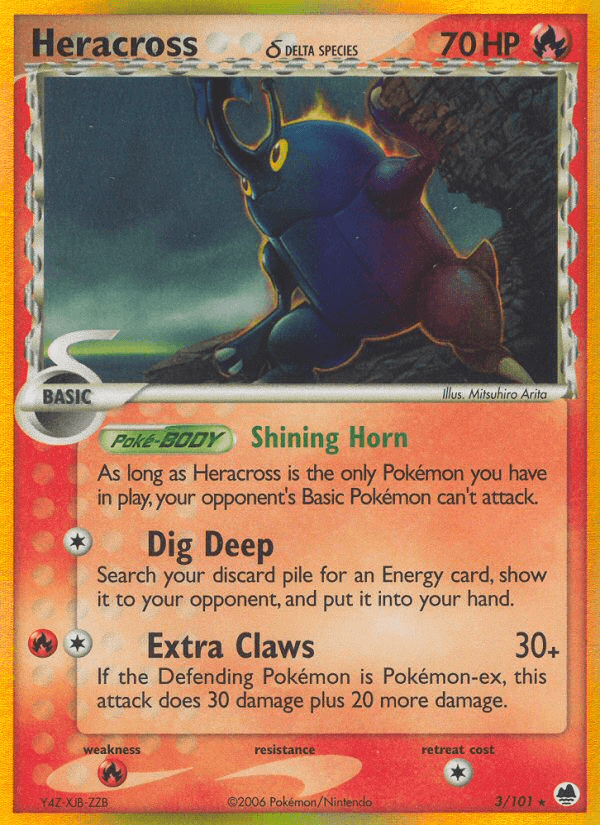 Heracross (3/101) (Delta Species) [EX: Dragon Frontiers] (Online Only)