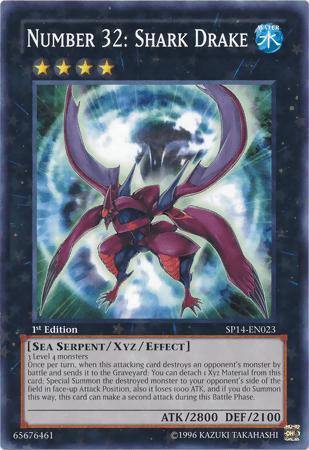 Number 32: Shark Drake [SP14-EN023] Starfoil Rare (ONLINE ORDER ONLY)
