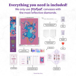Diamond Art Club – Retro Stitch Licensed Disney Diamond Painting (Round Drill, 17" x 25") (ONLINE ORDER ONLY)