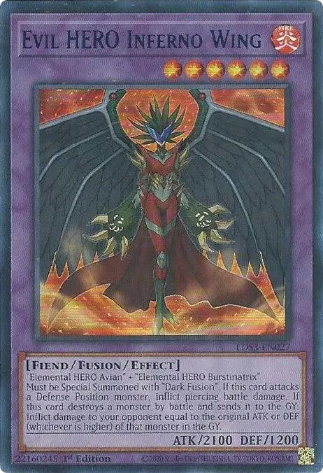 Evil HERO Inferno Wing (Blue) [LDS3-EN027] Ultra Rare (ONLINE ORDER ONLY)