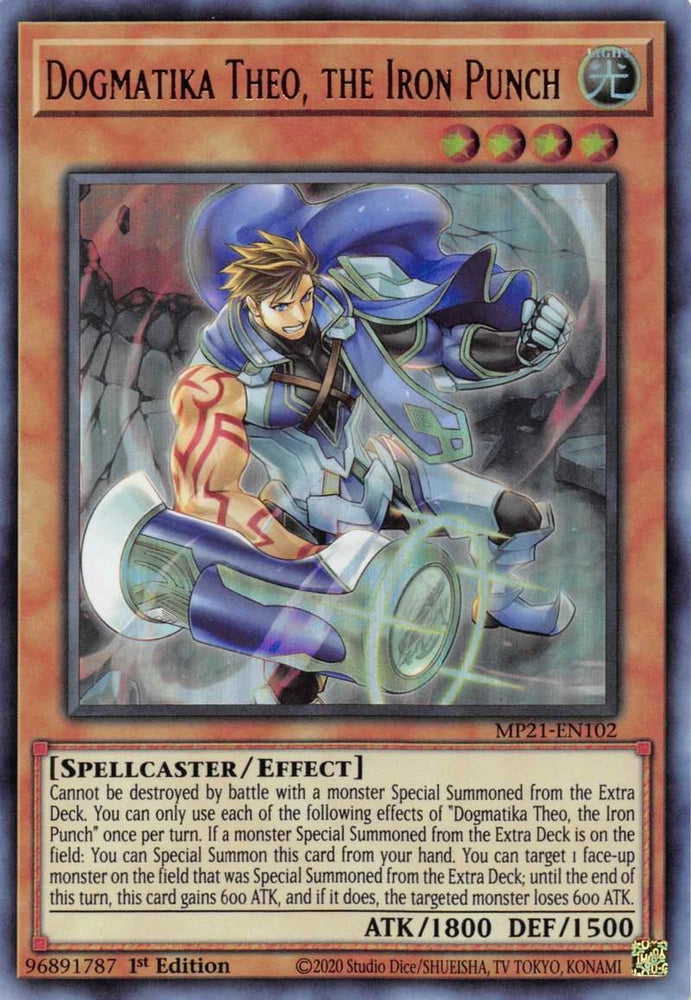 Dogmatika Theo, the Iron Punch [MP21-EN102] Ultra Rare (ONLINE ORDER ONLY)