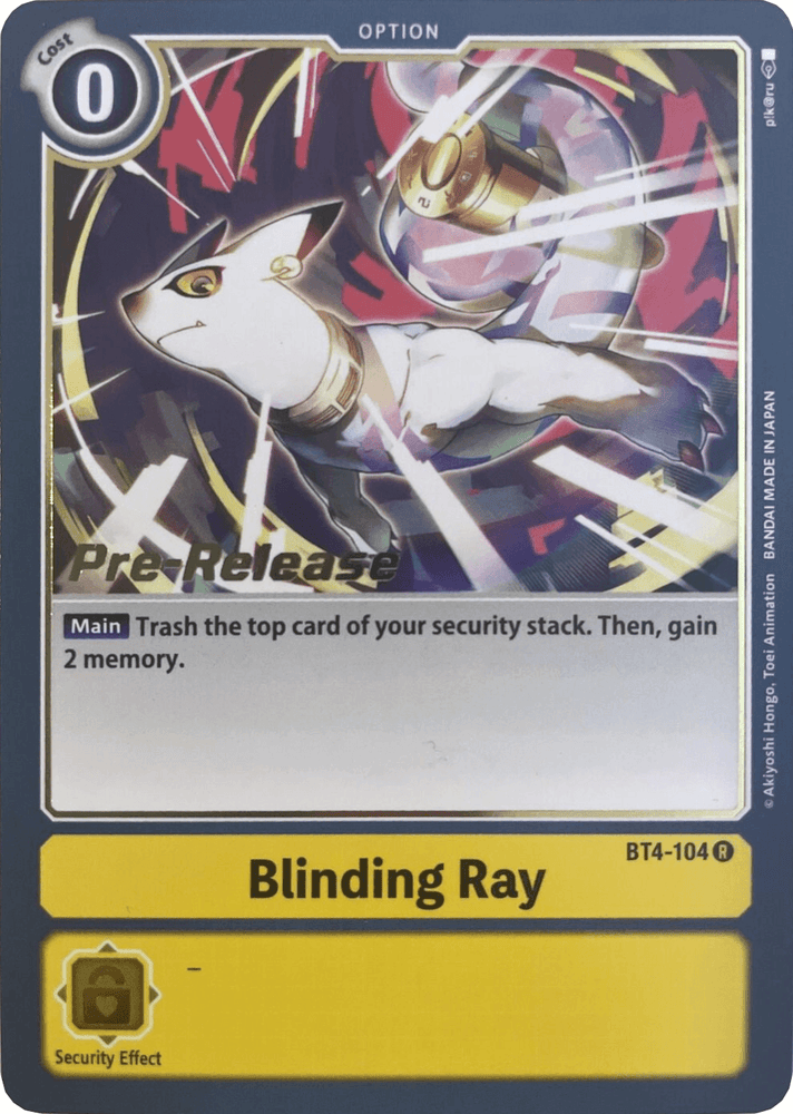 Blinding Ray [BT4-104] [Great Legend Pre-Release Promos] (ONLINE ORDER ONLY)