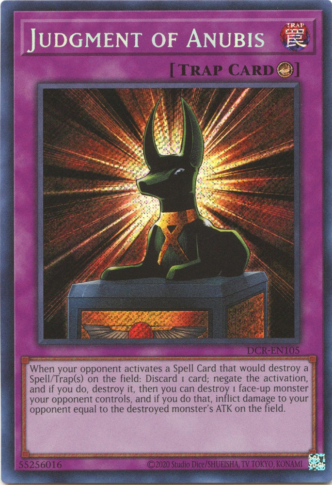 Judgment of Anubis (25th Anniversary) [DCR-EN105] Secret Rare (ONLINE ORDER ONLY)