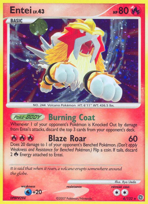 Entei (4/132) (Cracked Ice Holo) [Diamond & Pearl: Secret Wonders] (Online Only)
