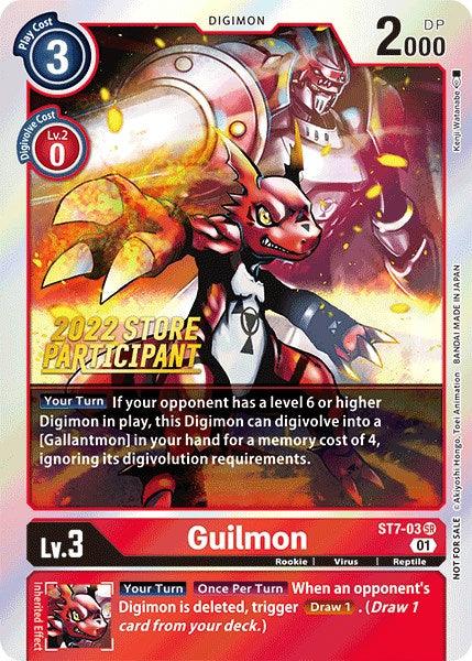 Guilmon [ST7-03] (2022 Store Participant) [Starter Deck: Gallantmon Promos] (ONLINE ORDER ONLY)